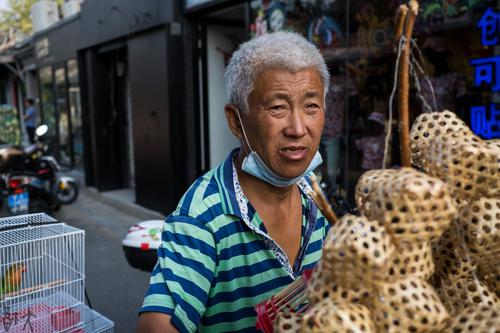 胡同里卖蝈蝈的人