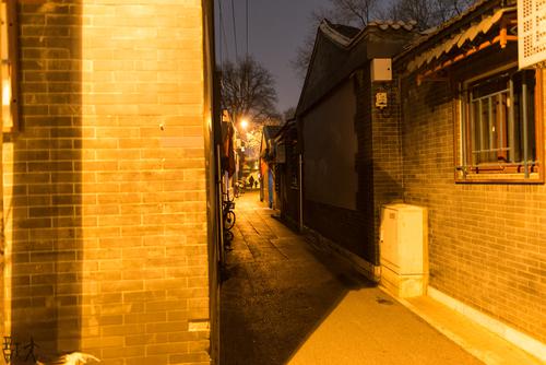 京城大年初一夜胡同