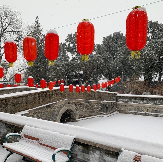 雪后大觉寺