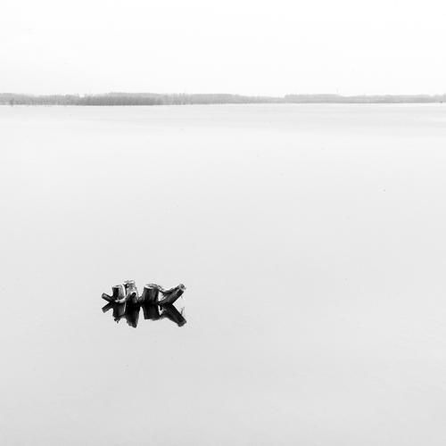 湖中的木桩